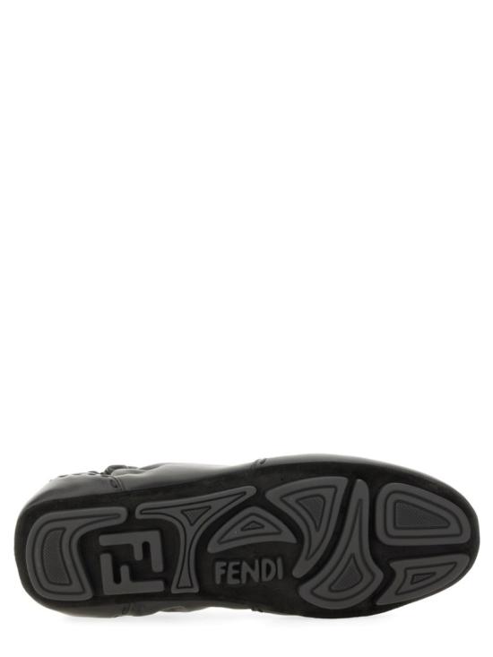 25FW 펜디 핏 레더 로우탑 스니커즈 7E1799 AE86F0ABB Black - FENDI
