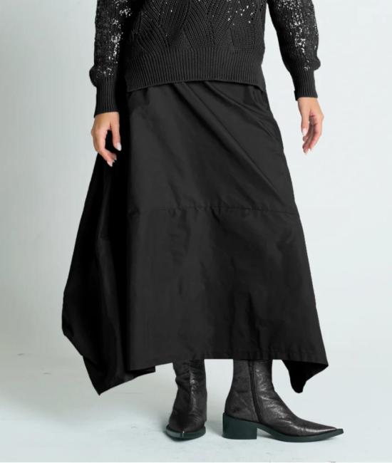  플래닉 바이 로렌 지 미디 스커트 플래닛 건축 나일론 스커트