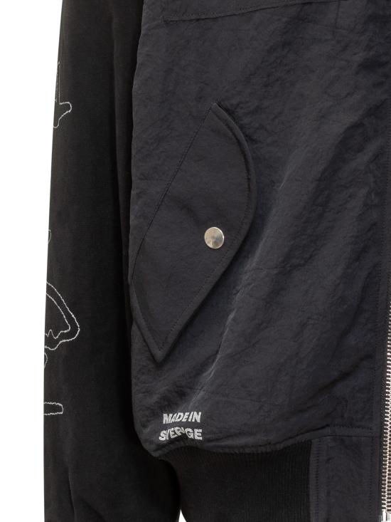 25FW 44레이블 봄버 자켓 B0030629FA689 P724 FADED BLACK DIRTY WHITE - 44 LABEL