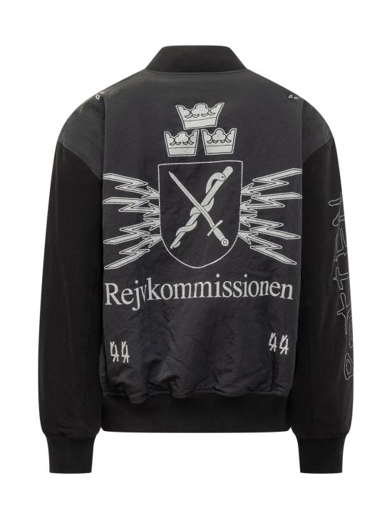 25FW 44레이블 봄버 자켓 B0030629FA689 P724 FADED BLACK DIRTY WHITE - 44 LABEL