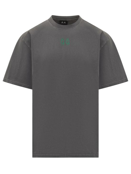 25FW 44레이블 반팔 티셔츠 B0030556FA673 P679 FADED GREY 44 GREEN