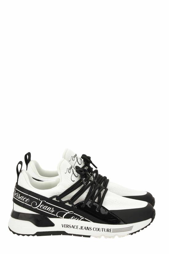 25FW 베르사체 Dynamic 다이나믹 로고 스니커즈  79VA3SA8ZSC96L02 WHITE BLACK DOM - VERSACE