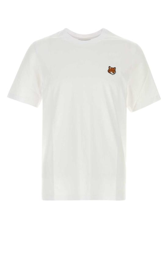 26FW 메종키츠네 폭스 헤드 레귤러 티셔츠 PM00107KJ7026 P100 WHITE