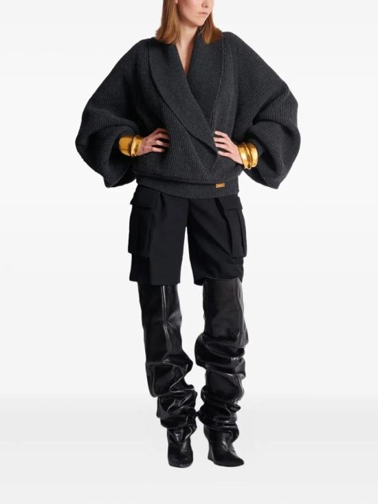 25FW 발망 스웨터 FF0KJ050KJ22 9DH GREY - BALMAIN