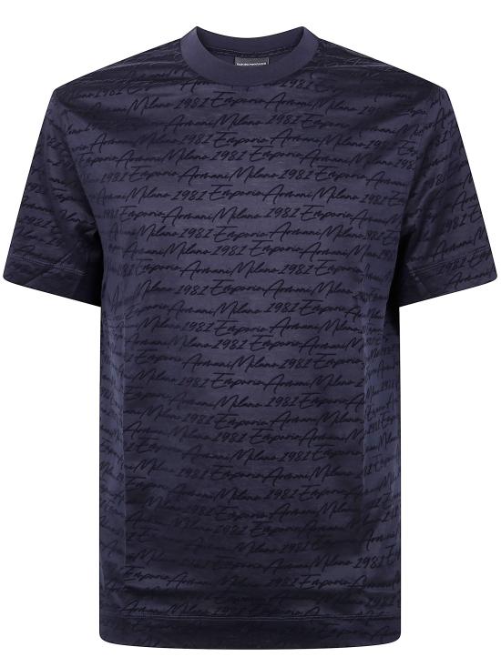 25FW 엠포리오 아르마니 반팔 티셔츠 EM002957AF10017 FB308 BLUE