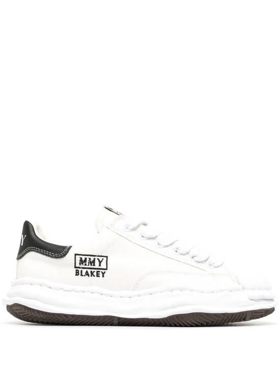 25FW 메종 미하라 야스히로 블레이키 OG 솔 캔버스 로우탑 스니커즈 A08FW735097 WHITE