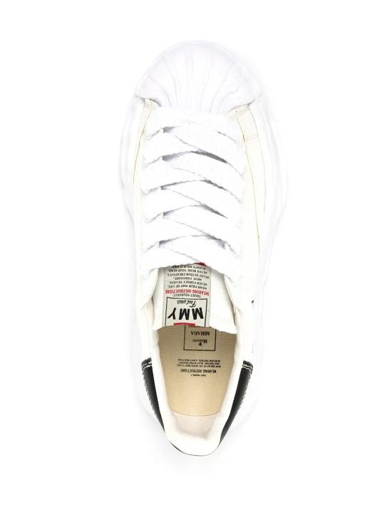 25FW 메종 미하라 야스히로 블레이키 OG 솔 캔버스 로우탑 스니커즈 A08FW735097 WHITE - MAISON MIHARA YASUHIRO