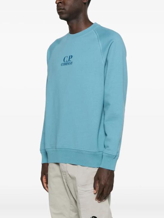25FW 씨피 컴퍼니 스웨터 19CMSS136A005086W 815 AEGEAN BLUE - C.P. COMPANY