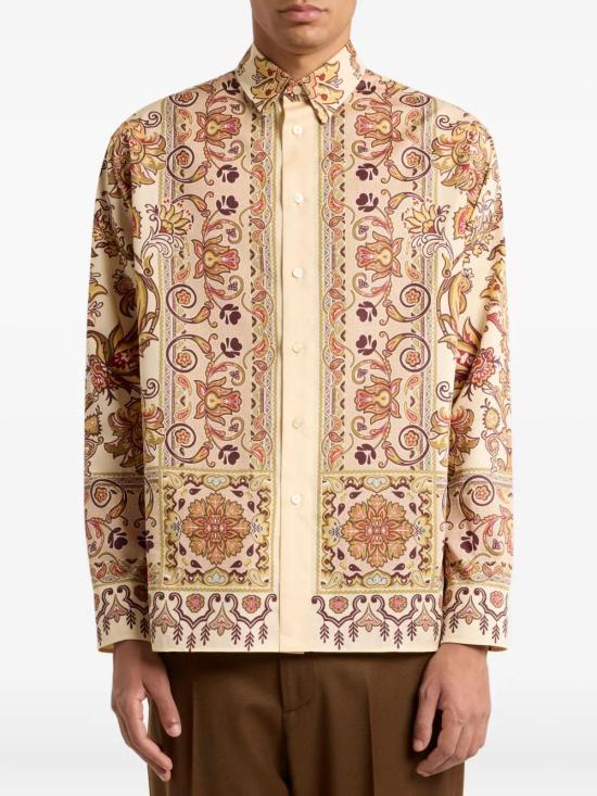 25FW 에트로 긴팔 셔츠 MRIC005499SP5F0 X0820 PRINT ON BEIGE BASE - ETRO