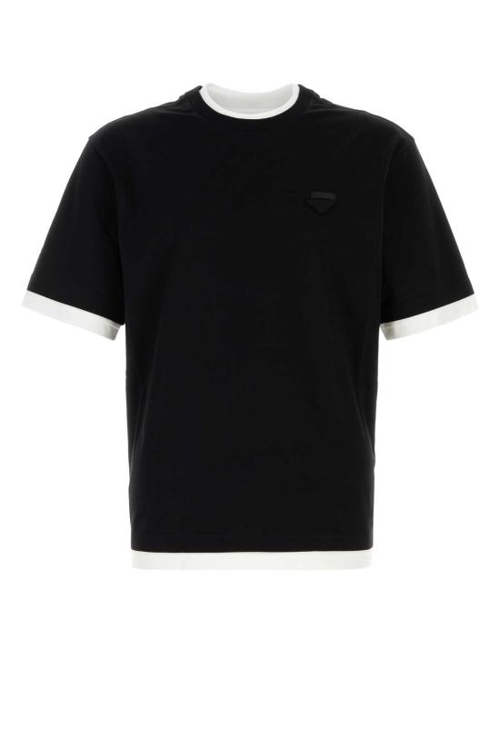 26FW 프라다 코튼 반팔 티셔츠 UJN912SWMO11CD F0967 Black