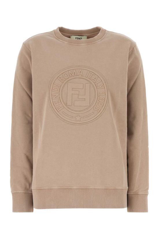 25SS 펜디 후드 티셔츠 FS9724ASNH F1RX9 Beige o Tan