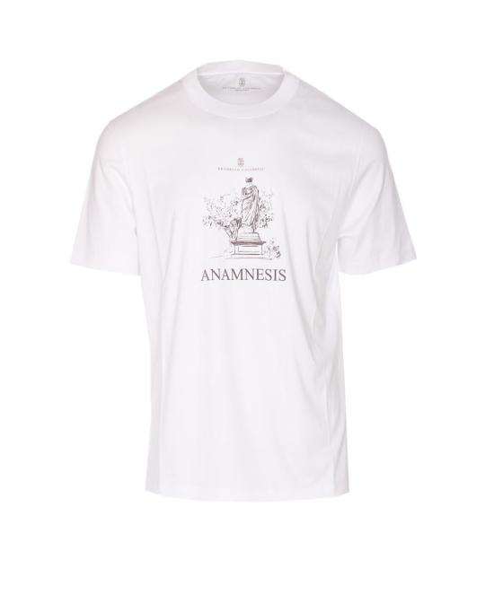 25FW 브루넬로 쿠치넬리 반팔 티셔츠 M0B138485CC770 WHITE