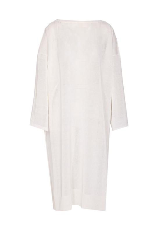 25FW 알라이아 미디 원피스 AA9R2712K090B000 WHITE