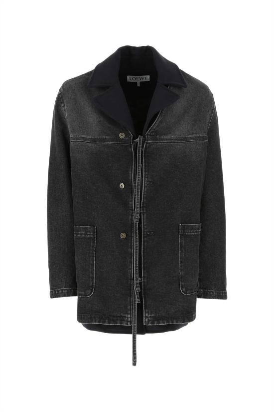  로에베 코트 H526330X83 BLACKNAVYBL Multicoloured