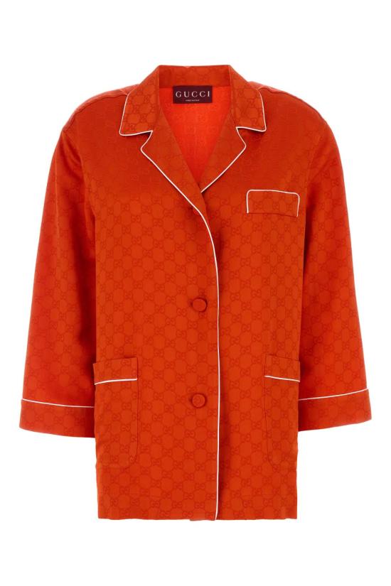 25FW 구찌 새턴 블라우스  836310ZAQKJ 7481 Orange