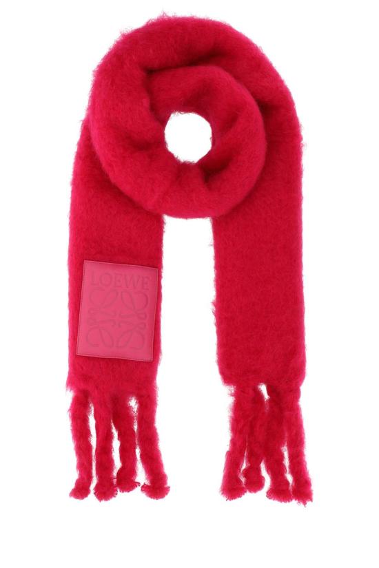  로에베 아나그램 울 자카드 스카프 F811257X07 PINKTULIP Pink