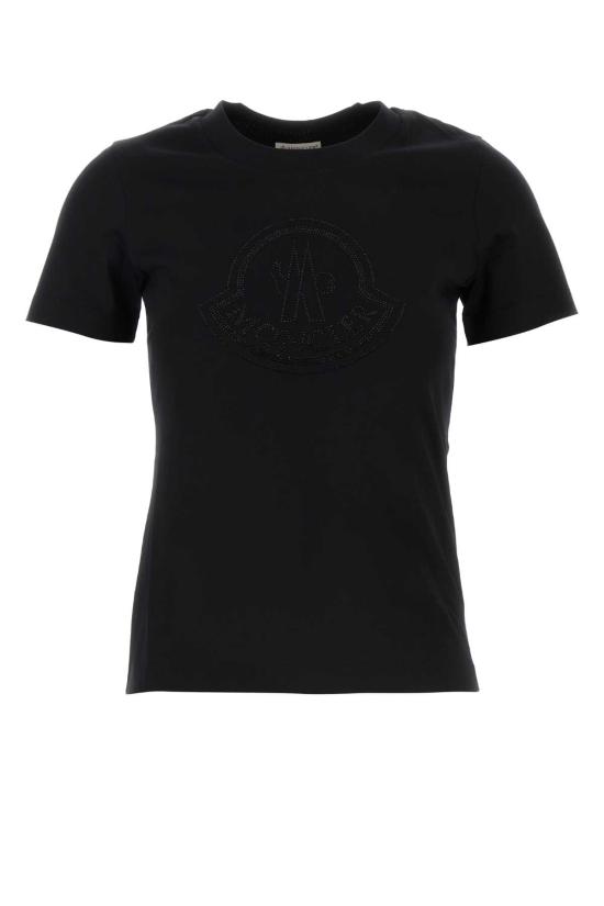 24FW 몽클레어 크리스탈 로고 티셔츠  8C00017829FB 999 Black