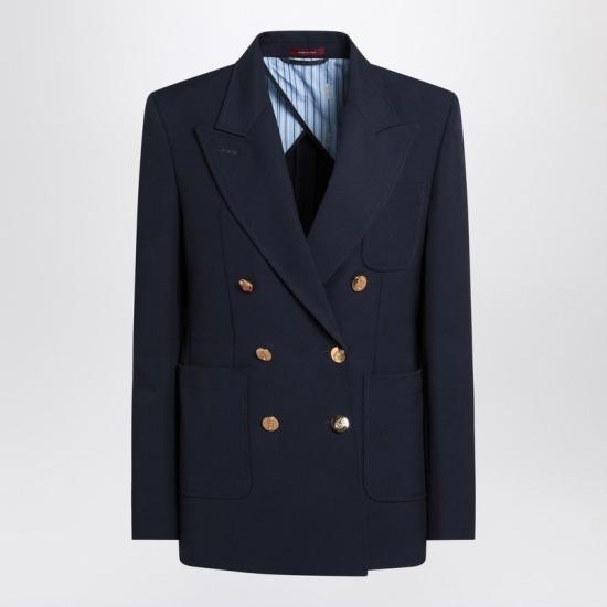 25SS 구찌 더블 브레스트 코튼 자켓 818203Z7AJZ 4264 CLASSICBLUEMIX