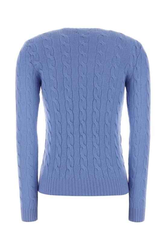 26FW 폴로 랄프로렌 폴로 자수 케이블 니트 스웨터 211971865 004 Light Blue - POLO RALPH LAUREN