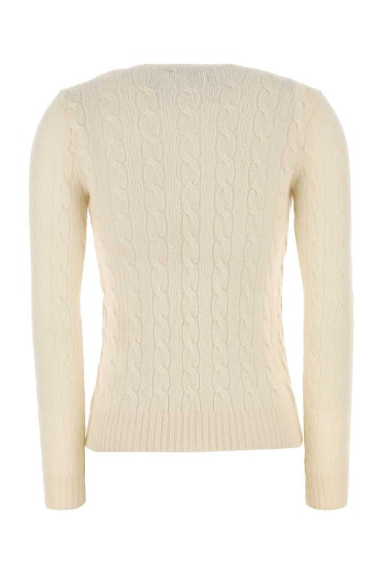26FW 폴로 랄프로렌 폴로 자수 케이블 니트 스웨터 211971865 001 White - POLO RALPH LAUREN