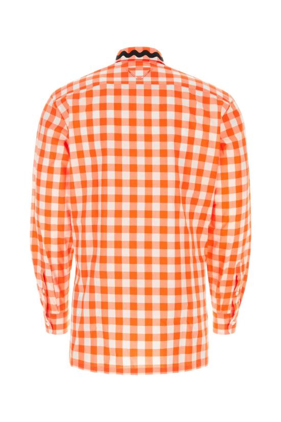  프라다 긴팔 셔츠 UCN493S23112OB F03DS Checked - PRADA