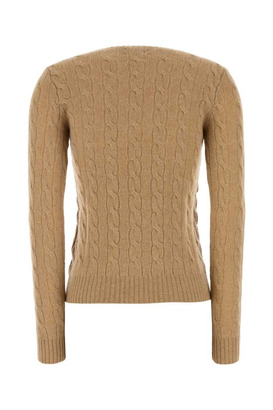 26FW 폴로 랄프로렌 폴로 자수 케이블 니트 스웨터 211971865 002 Camel - POLO RALPH LAUREN
