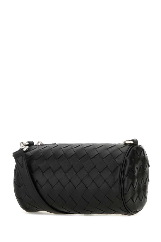 26SS 보테가베네타 미니 인트레치아토 배럴 크로스백 777391V2HL1 8803 Black - BOTTEGA VENETA