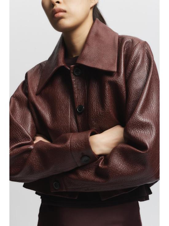  세인트 아트 가죽 자켓 로맨드 크링클 레더 재킷