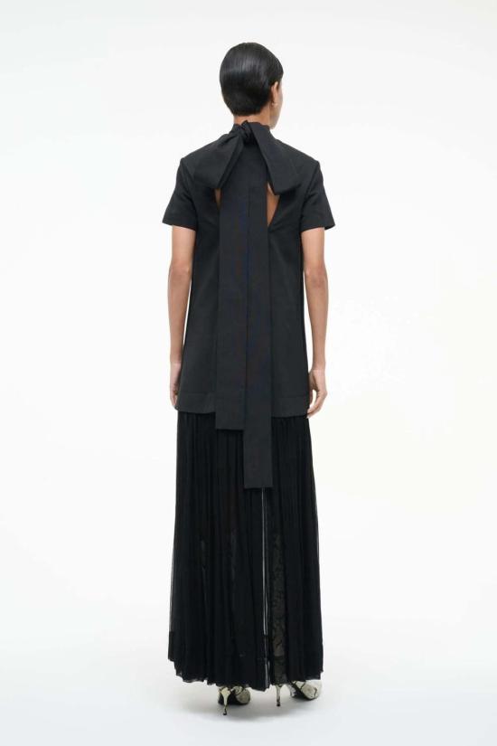  스타우드 롱 원피스 피아 드레스 블랙 - STAUD