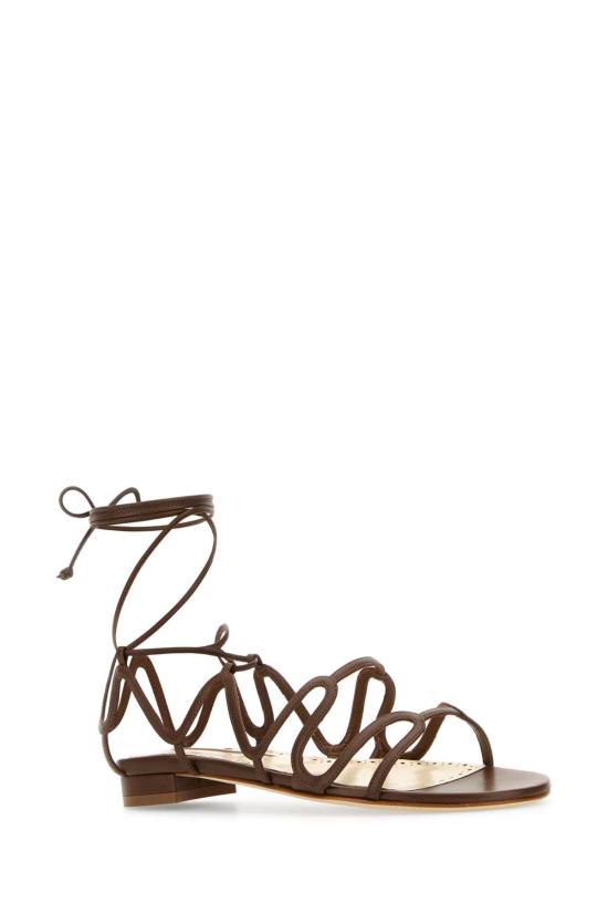 25SS 마놀로 블라닉 샌들 FAWDAFLAT1252840 DBRW Brown - MANOLO BLAHNIK