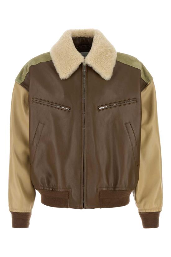 25FW 보테가베네타 가죽 자켓 833908V5BX0 2631 Multicoloured