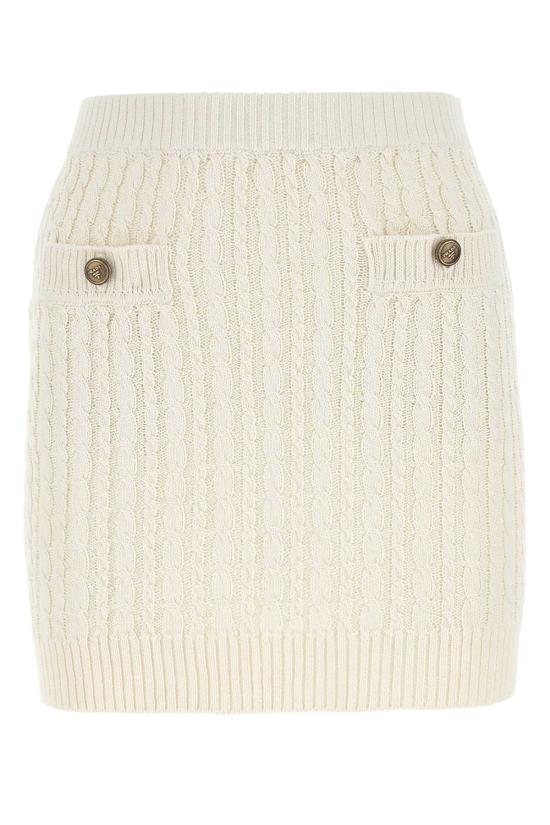  프라다 숏 스커트 21421S2311204 F0304 White