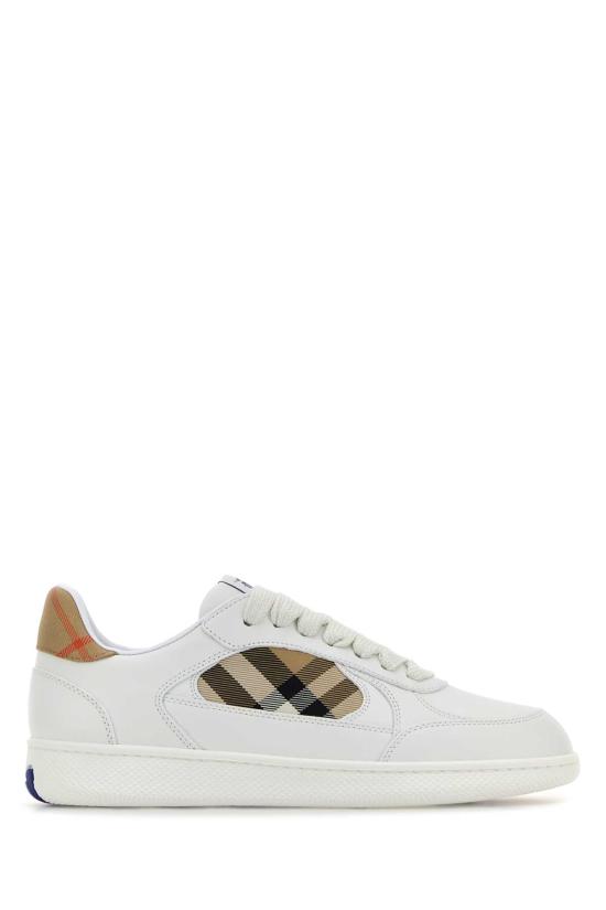 26FW 버버리 레더 체크 테라스 스니커즈 8108654 A1464 White