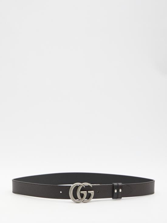26SS 구찌 GG 마몽 리버시블 가죽 벨트 627055CAO2N 1062 Black - GUCCI