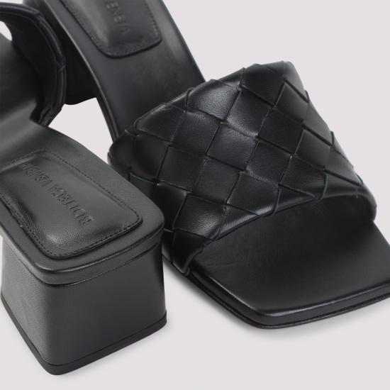 25FW 보테가베네타 뮬/슬리퍼 838098V2ED0 1000 Black - BOTTEGA VENETA
