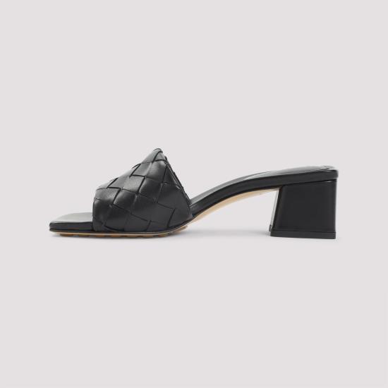 25FW 보테가베네타 뮬/슬리퍼 838098V2ED0 1000 Black - BOTTEGA VENETA