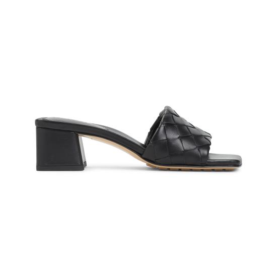 25FW 보테가베네타 뮬/슬리퍼 838098V2ED0 1000 Black - BOTTEGA VENETA