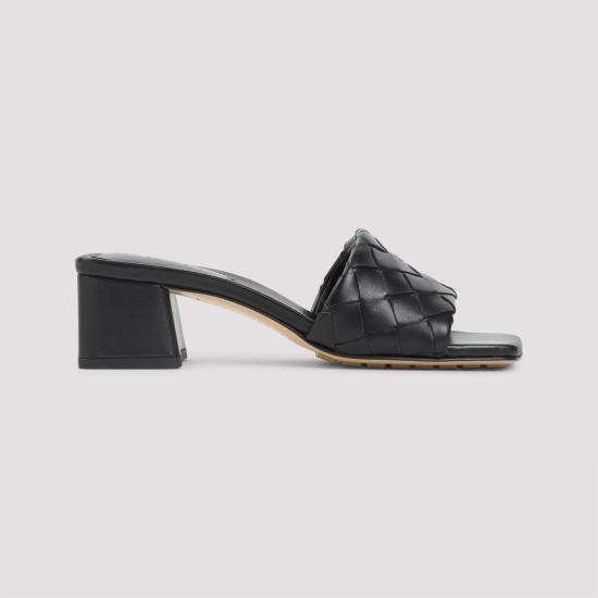 25FW 보테가베네타 뮬/슬리퍼 838098V2ED0 1000 Black - BOTTEGA VENETA