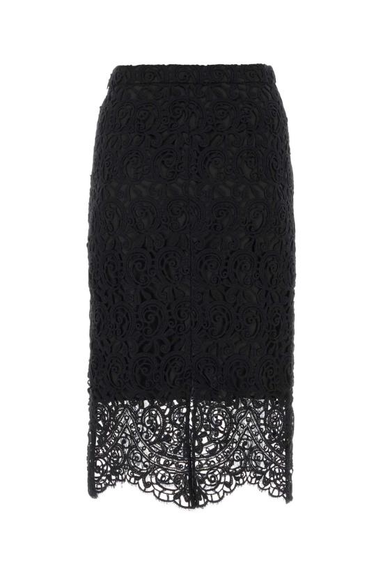  버버리 미디 스커트 8067790 A1189 Black - BURBERRY