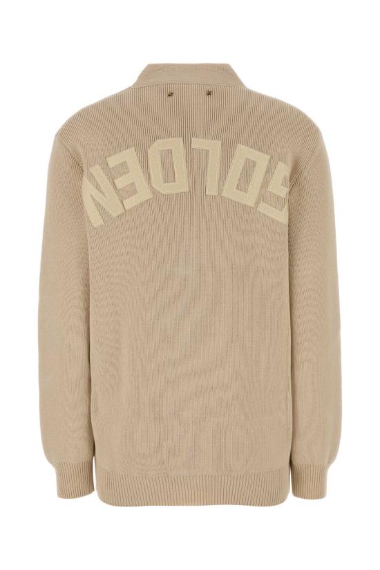 25FW 골든구스 Golden 레터링 가디건 GWP00950P001972 55550 Beige o Tan - GOLDEN GOOSE