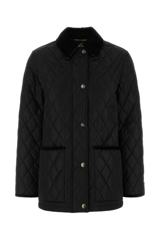 26FW 버버리 퀄티드 나일론 반 자켓 8107463 C1900 Black