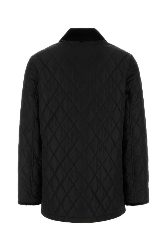 26FW 버버리 퀄티드 나일론 반 자켓 8107463 C1900 Black - BURBERRY