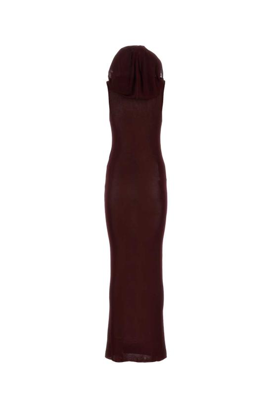  생로랑 롱 원피스 745646Y76BM 6015 Burgundy - SAINT LAURENT