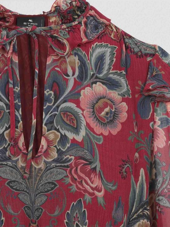 25FW 에트로 미디 원피스 WRHA039799SADF3X0865 Dark Red - ETRO