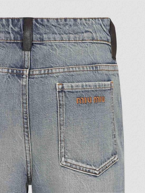 26SS 미우미우 스트레이트 팬츠 GWP580SOOO175SF0076 Light Blue - MIU MIU