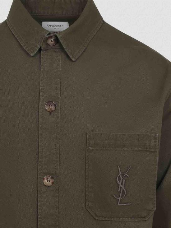 25FW 생로랑 긴팔 셔츠 838697Y253W3530 Light Brown - SAINT LAURENT