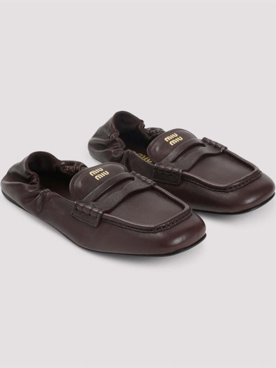  미우미우 플랫 슈즈 5D341EFD005EFXF0NBL Brown - MIU MIU
