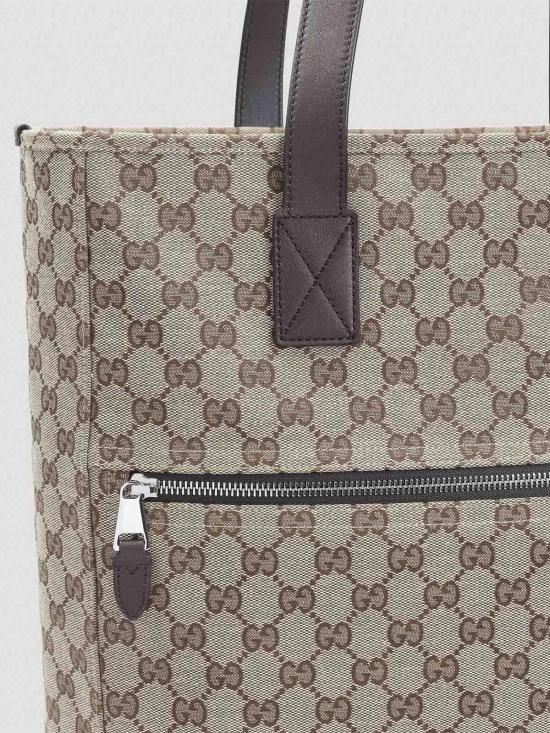  구찌 캔버스 라지 토트 백  834456FAEPS9752 Dark Brown - GUCCI