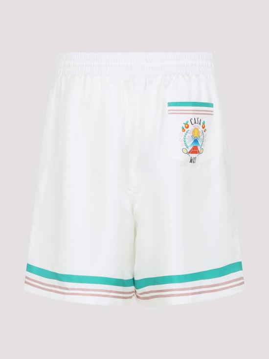  카사블랑카 숏팬츠 MPF25TR01206CASA White - CASABLANCA