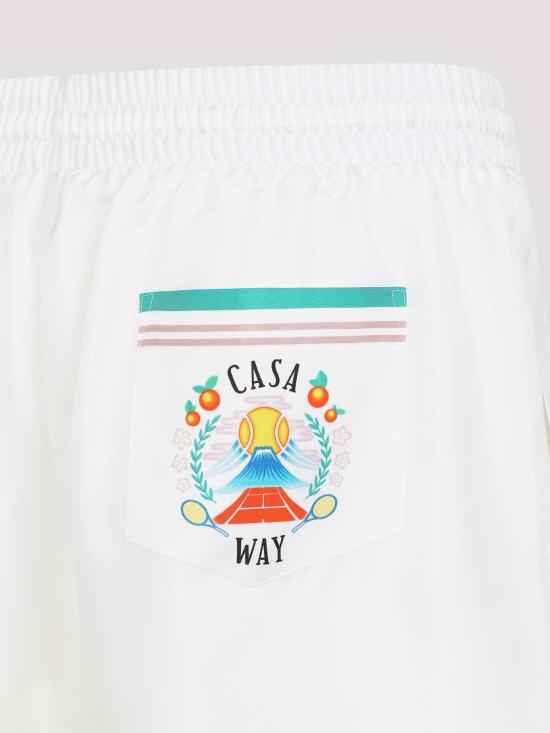  카사블랑카 숏팬츠 MPF25TR01206CASA White - CASABLANCA